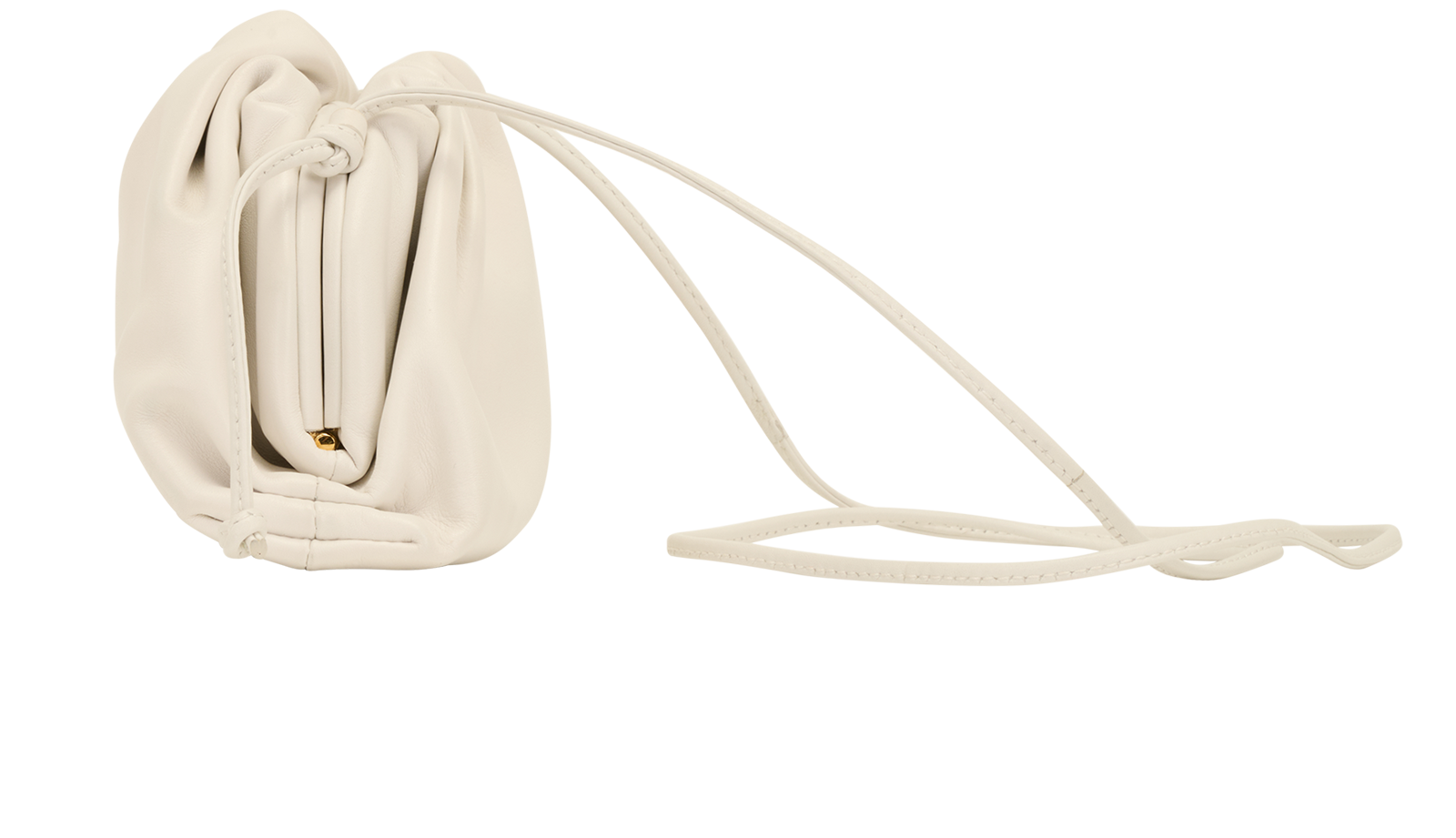 Bottega Veneta Pouch, &pound;495, Handbags, White, Leather, Bottom view